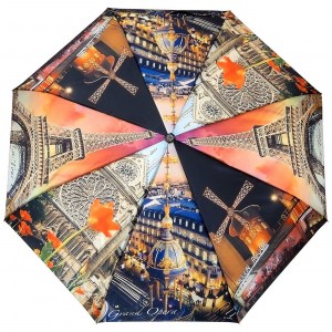 Стильный зонт с Парижем, Три слона, автомат, арт.3880-69